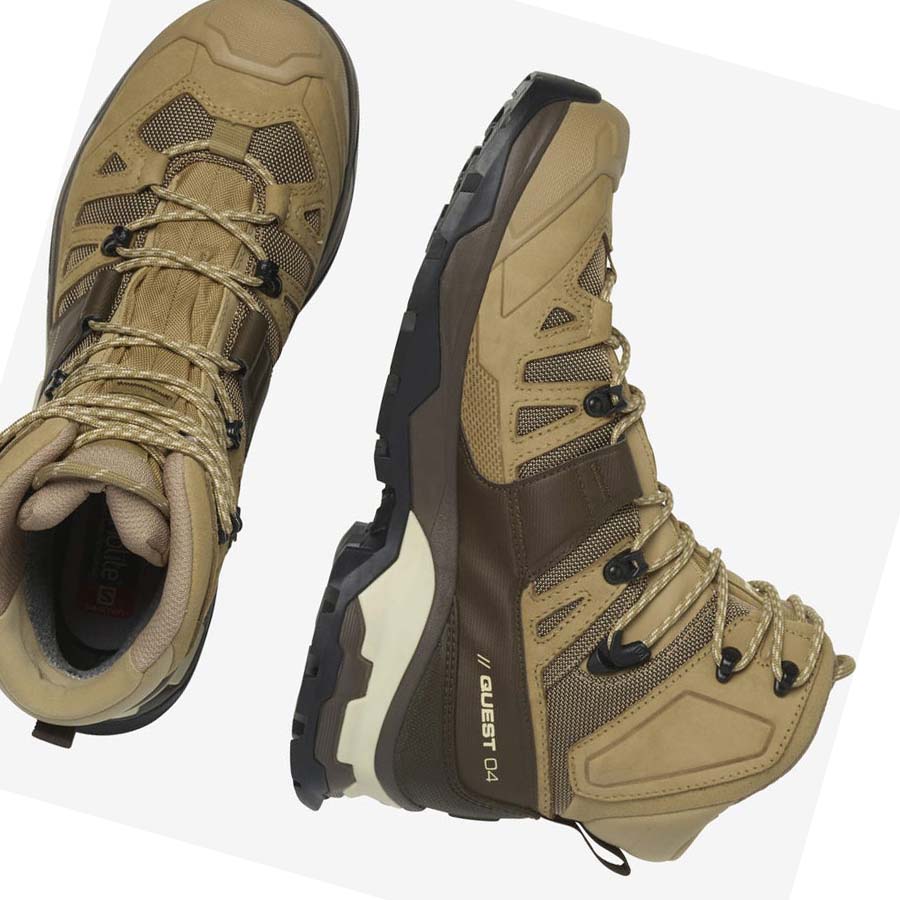 Tenis Senderismo Salomon QUEST 4 GORE-TEX Hombre Marrom | MX 3564MQZ